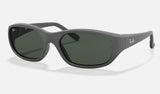 Ray-Ban Daddy-o RB2016 — Rubber Black / Green — quarter view