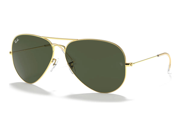 Ray-Ban Aviator Large Metal Ii RB3026 — Arista Gold / G-15 Green — quarter view