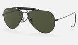 Ray-Ban Outdoorsman I RB3030 — Black / G-15 Green — quarter view