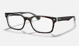 Ray-Ban RX5286 — Havana on Transparent — quarter view