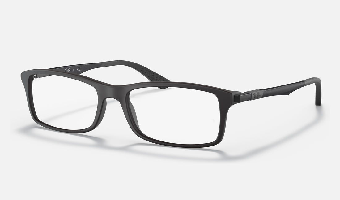 Ray-Ban RX7017 — Black — quarter view