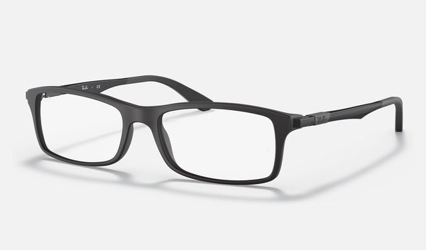 Ray-Ban RX7017 — Black — quarter view