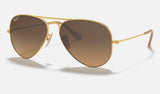 Ray-Ban Aviator RB3025 — Gold Polarized — quarter view