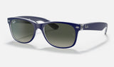 Ray-Ban New Wayfarer RB2132 — Blue — quarter view
