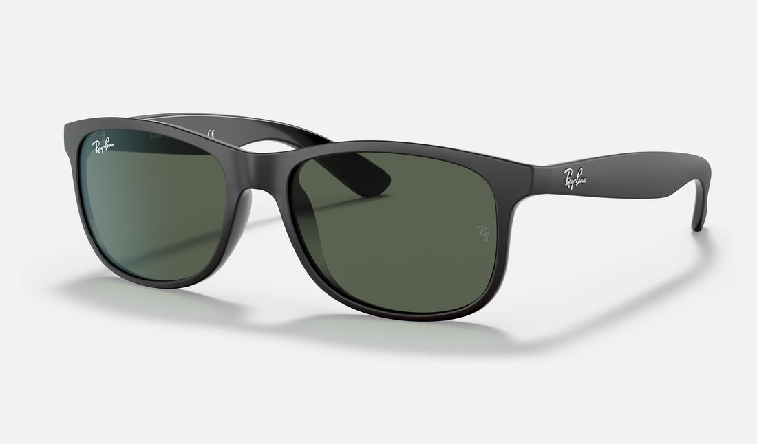 Ray-Ban Andy RB4202 — Black / Green — quarter view
