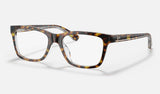 Ray-Ban Junior RY1536 — Dark Havana — quarter view
