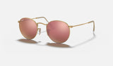 Ray-Ban Round Metal RB3447 — Gold — quarter view