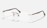 Ray-Ban RX8725 — Light Brown — quarter view