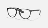 Ray-Ban Erika RX7046 — Rubber Black — quarter view