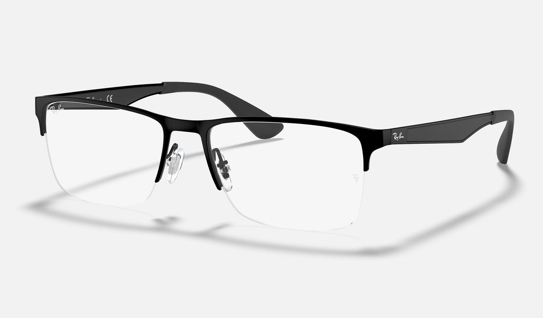 Ray-Ban RX6335 — Black — quarter view
