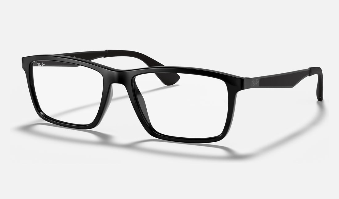 Ray-Ban RX7056 — Black — quarter view