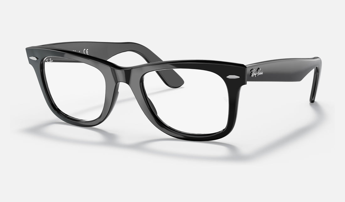 Ray-Ban Wayfarer RX5121F — Black — quarter view