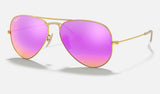 Ray-Ban Aviator RB3025 — Gold Polarized — quarter view