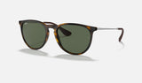 Ray-Ban Erika RB4171 — Light Havana / G-15 Green — quarter view