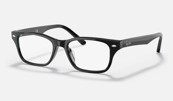Ray-Ban RX5345D — Black — quarter view