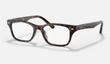 Ray-Ban RX5345D — Dark Havana — quarter view