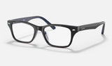 Ray-Ban RX5345D — Brown — quarter view