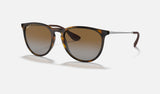 Ray-Ban Erika RB4171 — Light Havana Polarized — quarter view