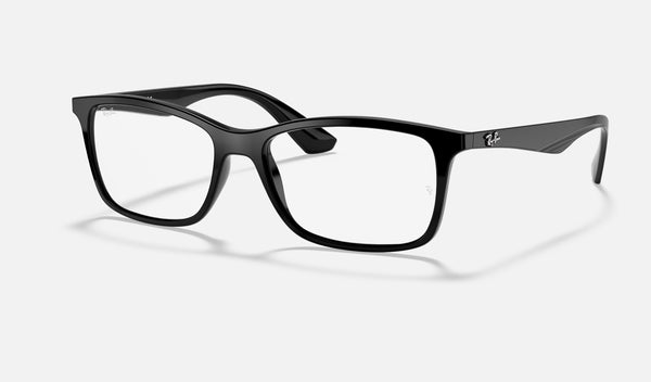 Ray-Ban RX7047 — Black — quarter view
