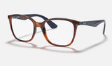 Ray-Ban RX7066 — Light Havana — quarter view