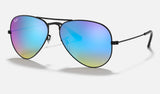 Ray-Ban Aviator RB3025 — Black — quarter view