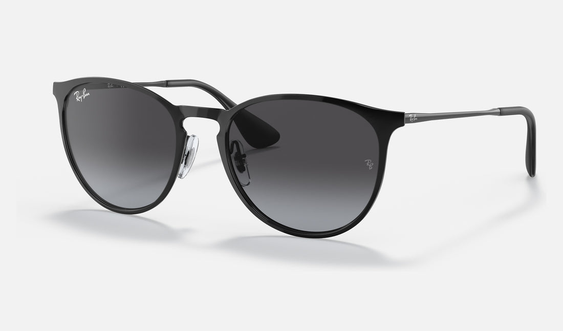 Ray-Ban Erika Metal RB3539 — Black / Grey Gradient — quarter view