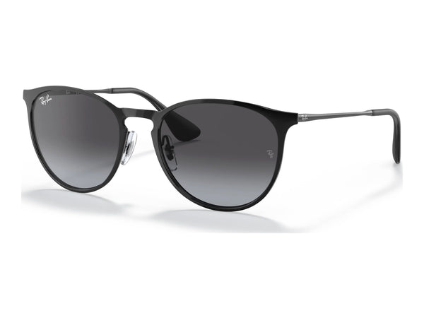 Ray-Ban Erika Metal RB3539 — Black / Grey Gradient — quarter view