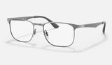 Ray-Ban RX6363 — Gunmetal — quarter view