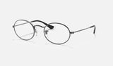 Ray-Ban Oval RX3547V — Gunmetal — quarter view