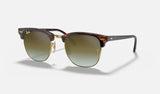 Ray-Ban Clubmaster RB3016 — Red Havana / Gradient — quarter view