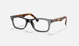 Ray-Ban RX5228 — Grey — quarter view