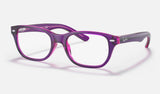 Ray-Ban Junior RY1555 — Violet on Fuxia Fluo — quarter view