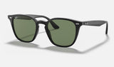 Ray-Ban RB4258F — Black / Green Classic — quarter view