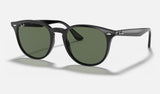Ray-Ban RB4259F — Black / Green Classic — quarter view