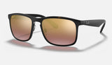 Ray-Ban RB4264 — Havana / Purple Polarized+ — quarter view