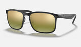 Ray-Ban RB4264 — Grey / Green Polarized+ — quarter view
