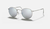 Ray-Ban Round Metal RB3447 — Silver — quarter view