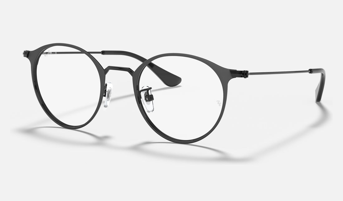 Ray-Ban RX6378F — Black — quarter view
