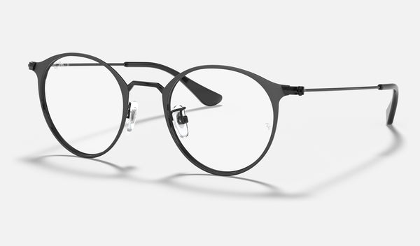 Ray-Ban RX6378F — Black — quarter view