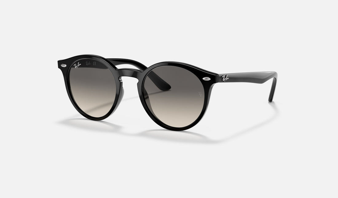Ray-Ban Junior RJ9064S — Black / Light Grey/dark Grey — quarter view