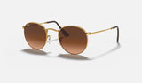 Ray-Ban Round Metal RB3447 — Light Bronze / Pink/brown Gradient — quarter view