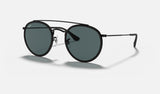Ray-Ban RB3647N — Black / Blue/grey — quarter view