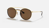 Ray-Ban RB3647N — Arista Gold / Brown Polarized — quarter view