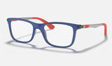 Ray-Ban Junior RY1549 — Transparent Blue — quarter view