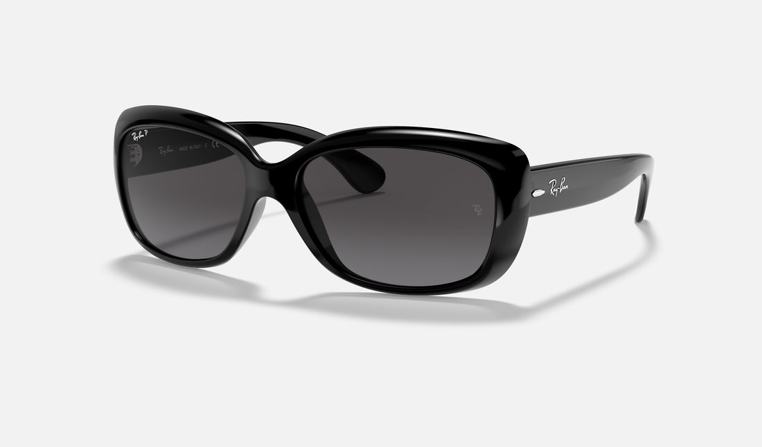 Ray-Ban Jackie Ohh RB4101 — Black Polarized — quarter view