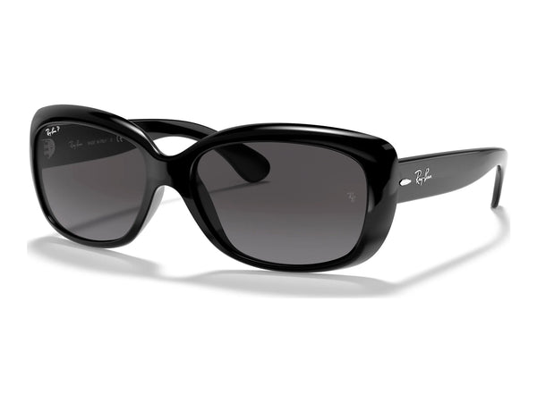 Ray-Ban Jackie Ohh RB4101 — Black Polarized — quarter view