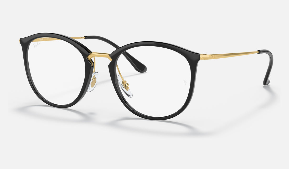 Ray-Ban RX7140 — Black — quarter view