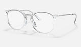 Ray-Ban RX7140 — Transparent — quarter view