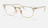 Ray-Ban Clubmaster RX5154 — Transparent — quarter view