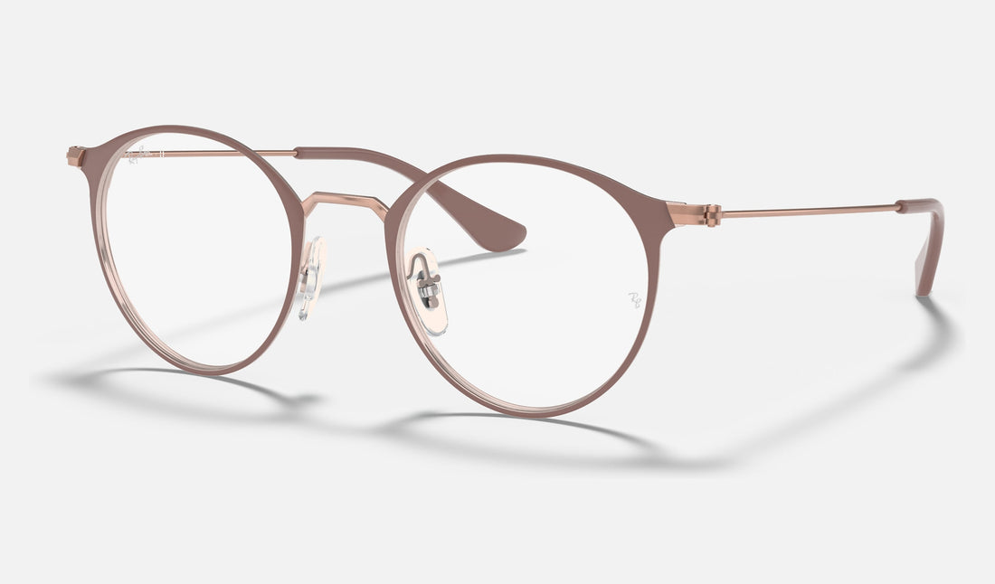 Ray-Ban RX6378 — Light Brown — quarter view